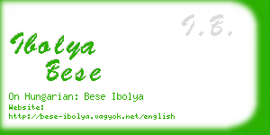 ibolya bese business card